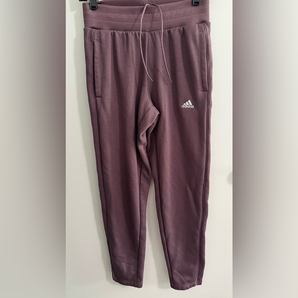 Adidas Purple Track Pants Relaxed Fit Joggers